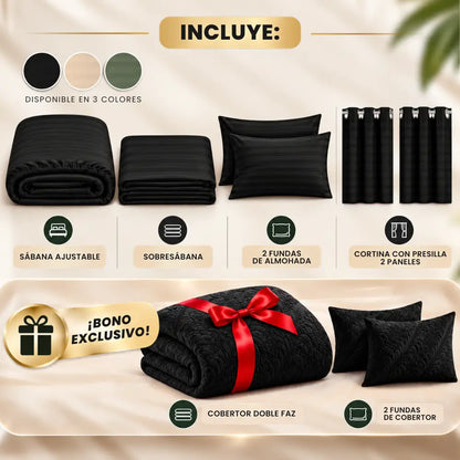 COMBO SUEÑO COMPLETO + COBERTOR Y 2 FUNDAS DE REGALO🎁
